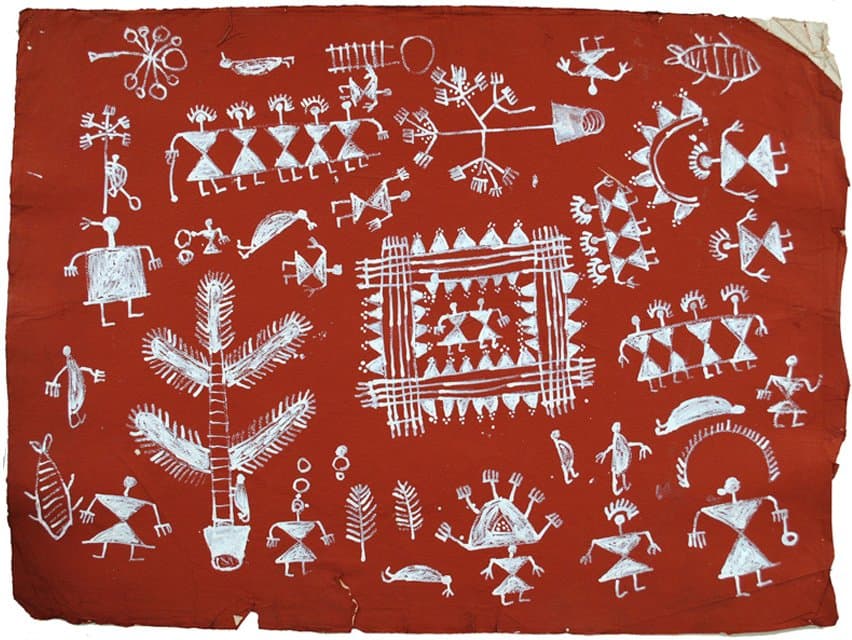 Warli painting on paper